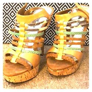 Bebe size 5 strappy heels